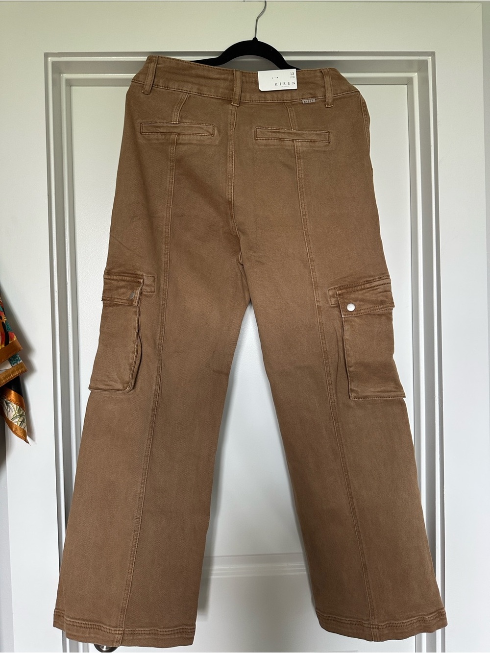 Risen Jeans Straight Leg Cargo Jeans — Cocoa Brown - Picture 4 of 10
